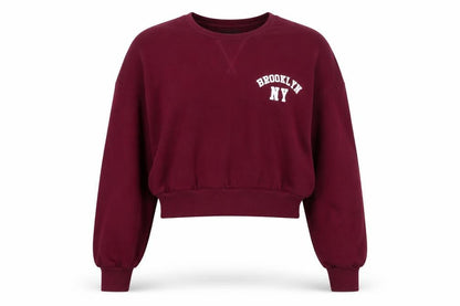 Bershka Womens Red  Polyester Pullover Sweatshirt Size S  Pullover - Brooklyn NY