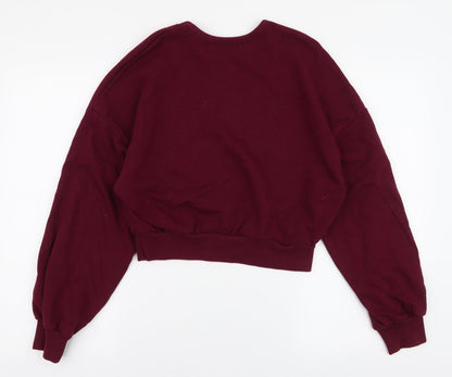 Bershka Womens Red  Polyester Pullover Sweatshirt Size S  Pullover - Brooklyn NY