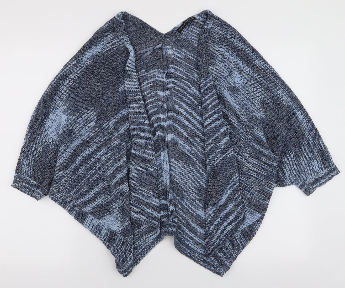 Atmosphere Womens Blue V-Neck  Acrylic Cardigan Jumper Size S