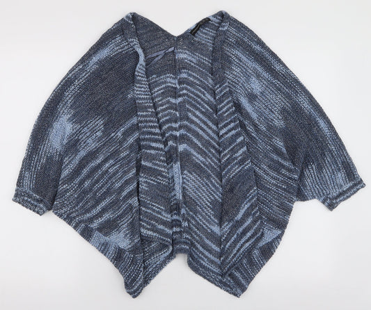 Atmosphere Womens Blue V-Neck  Acrylic Cardigan Jumper Size S