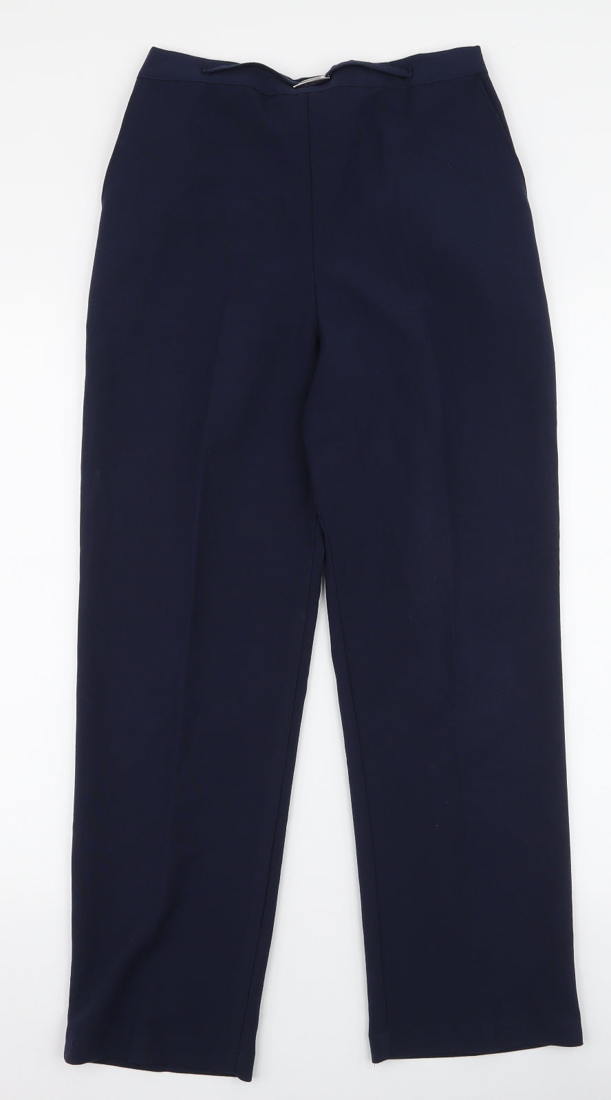 Preworn Womens Blue  Polyester Trousers  Size 14 L26 in Slim