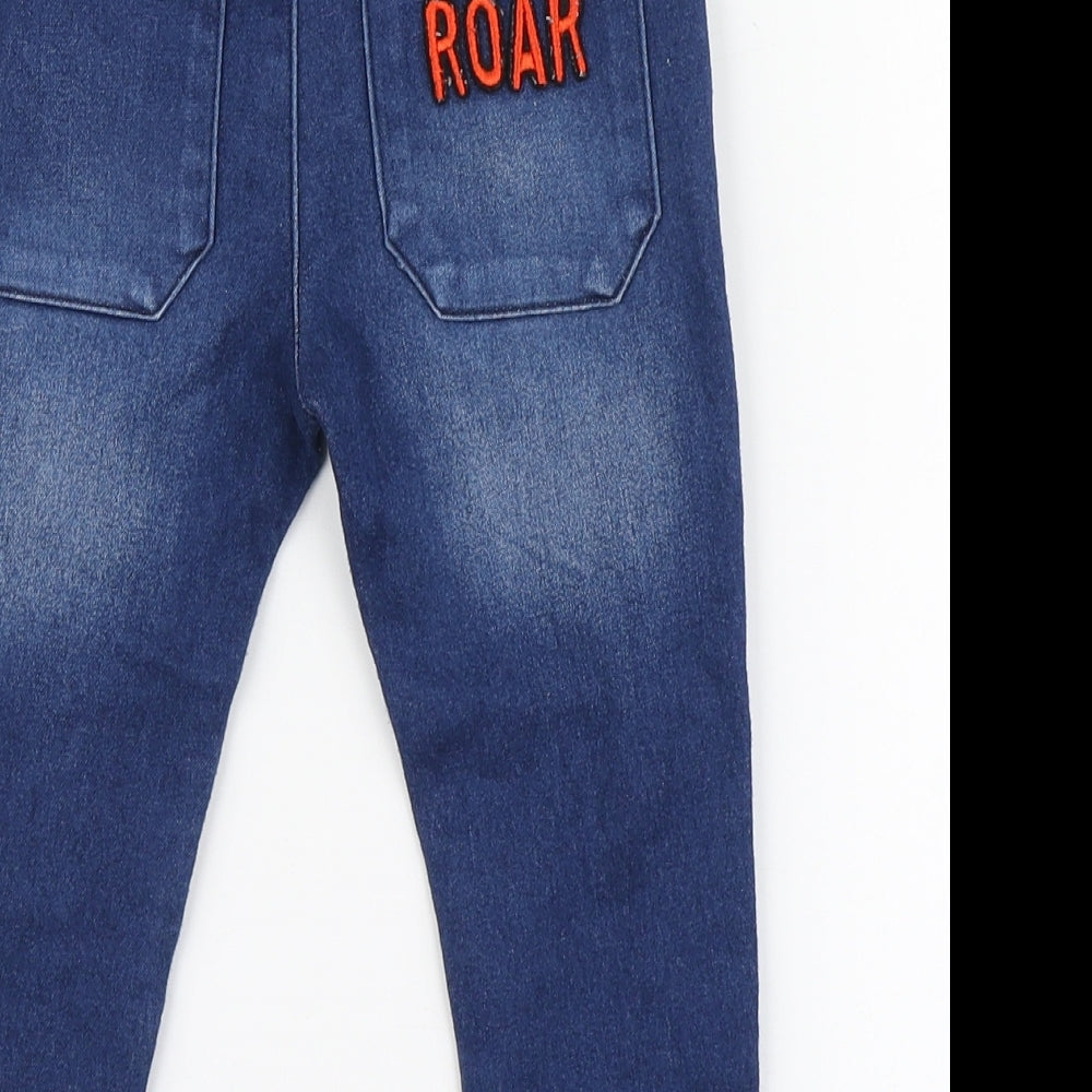 NEXT Boys Blue  Cotton Jogger Jeans Size 24 Months  Pullover - Tiger
