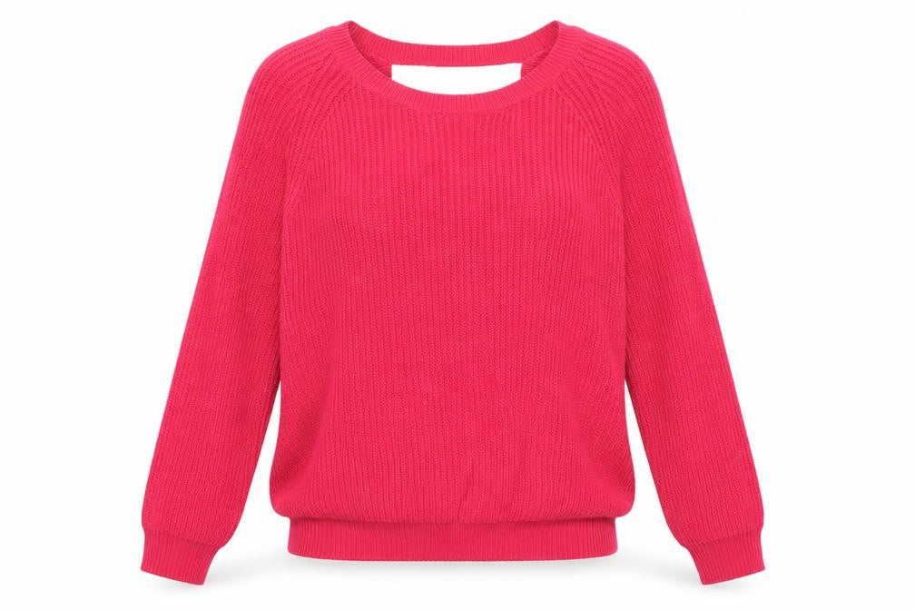George Womens Pink Scoop Neck  Acrylic Pullover Jumper Size 12
