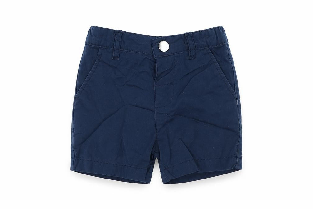 Primark Boys Blue  Cotton Cropped Trousers Size 9-12 Months  Button