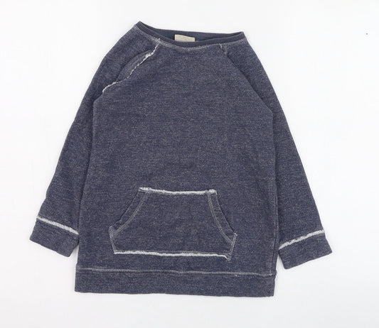 NEXT Girls Blue  Cotton Pullover Sweatshirt Size 6 Years  Pullover