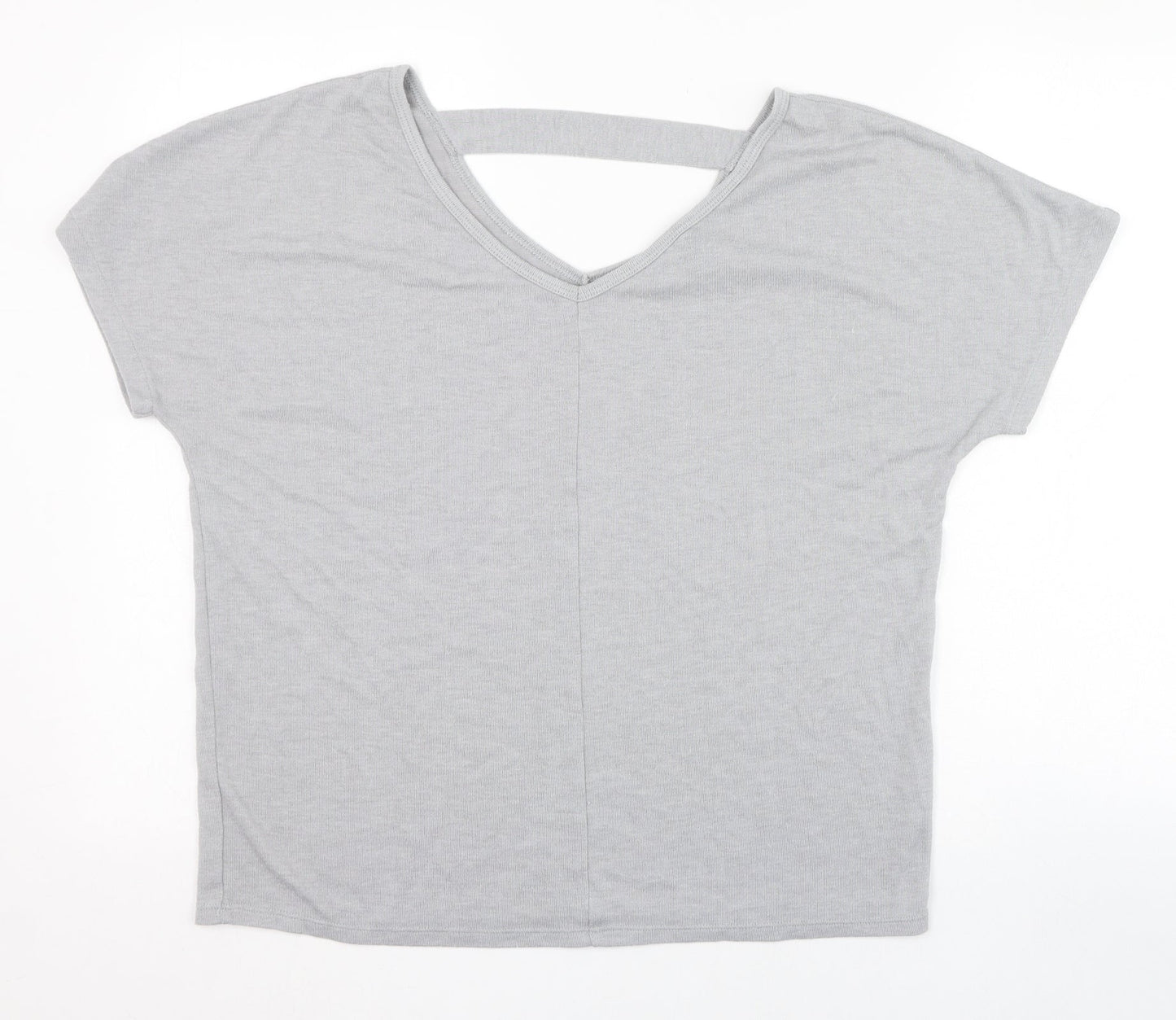 Atmosphere Womens Grey  Polyester Tunic T-Shirt Size 12 V-Neck