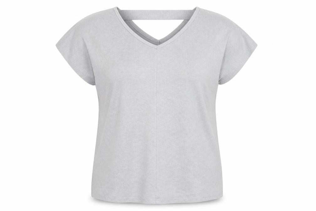 Atmosphere Womens Grey  Polyester Tunic T-Shirt Size 12 V-Neck