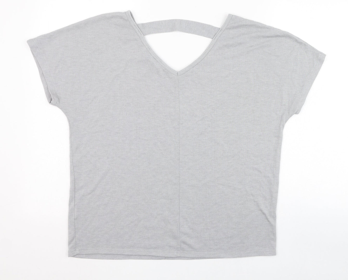 Atmosphere Womens Grey  Polyester Tunic T-Shirt Size 12 V-Neck