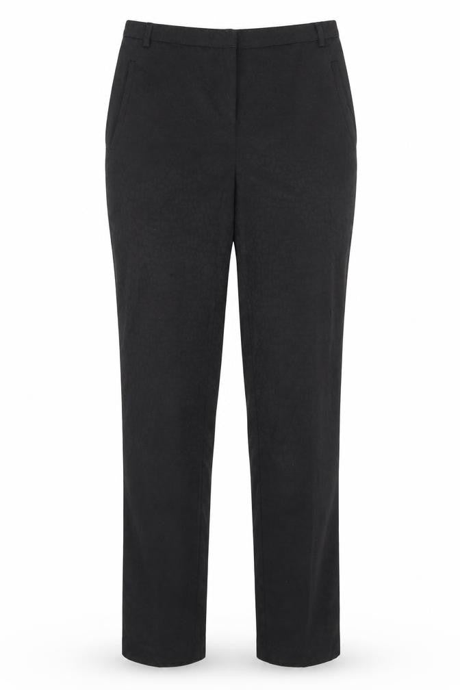 M&Co Womens Black Animal Print Cotton Dress Pants Trousers Size 8 L28 in Regular Button