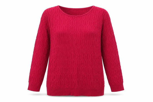 Country Casuals Womens Pink Round Neck 100% Cotton Pullover Jumper Size M
