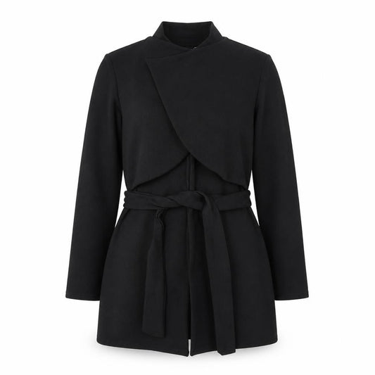 Boohoo Womens Black  Polyester Cardigan Sweatshirt Size 12  Tie