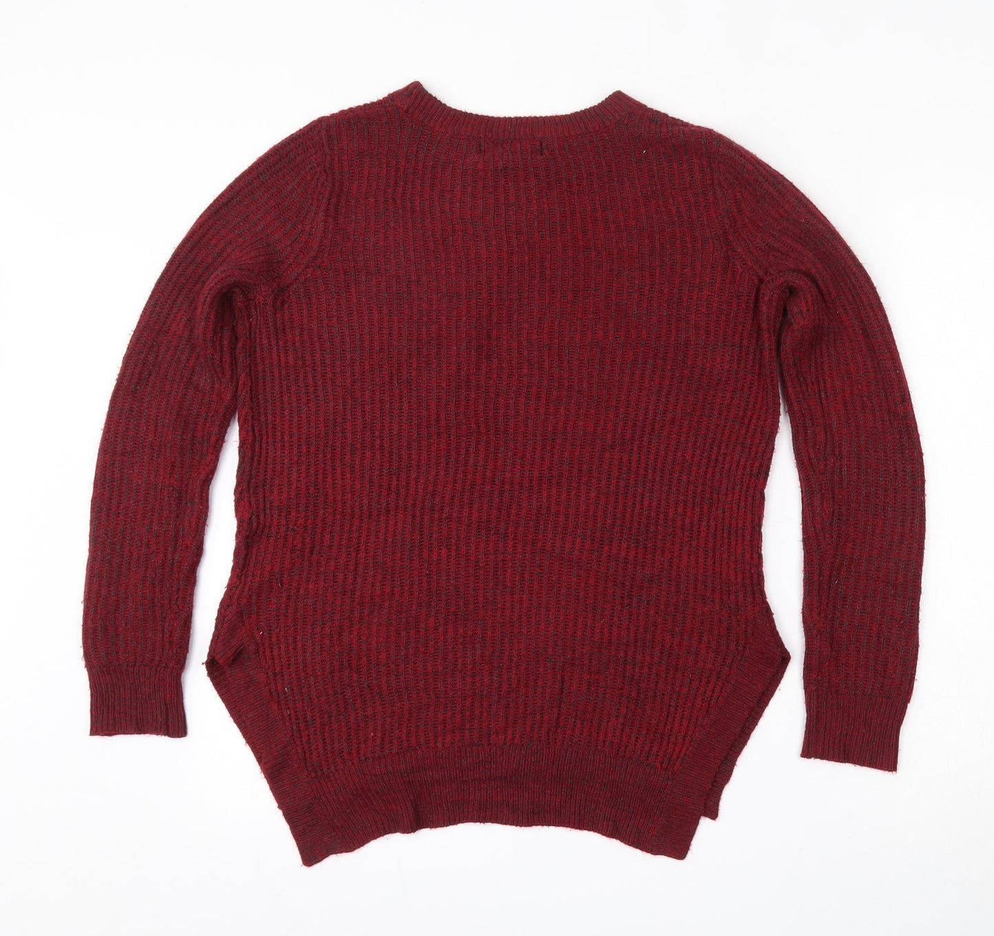 Mossimo Womens Red Round Neck  Acrylic Pullover Jumper Size S