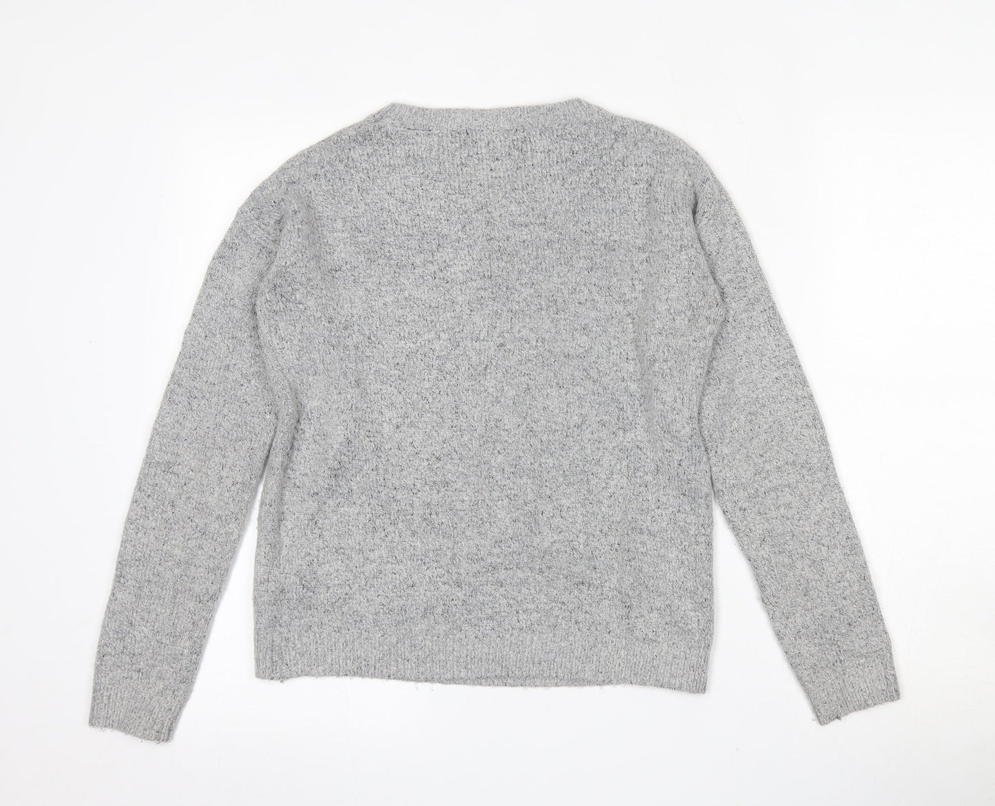 Atmosphere Womens Grey Round Neck  Acrylic Pullover Jumper Size 6   - Snowman