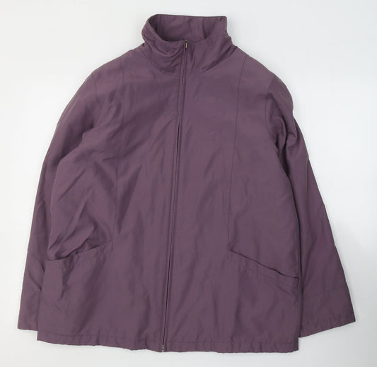 EWM Womens Purple   Jacket Coat Size 16  Zip