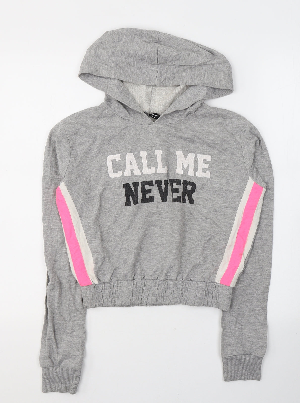 Selected Womens Grey  Cotton Pullover Hoodie Size 6  Pullover - Call me never