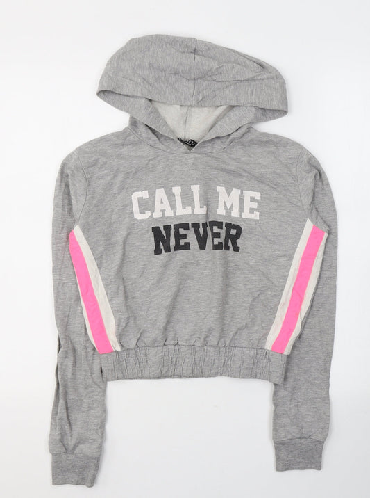 Selected Womens Grey  Cotton Pullover Hoodie Size 6  Pullover - Call me never
