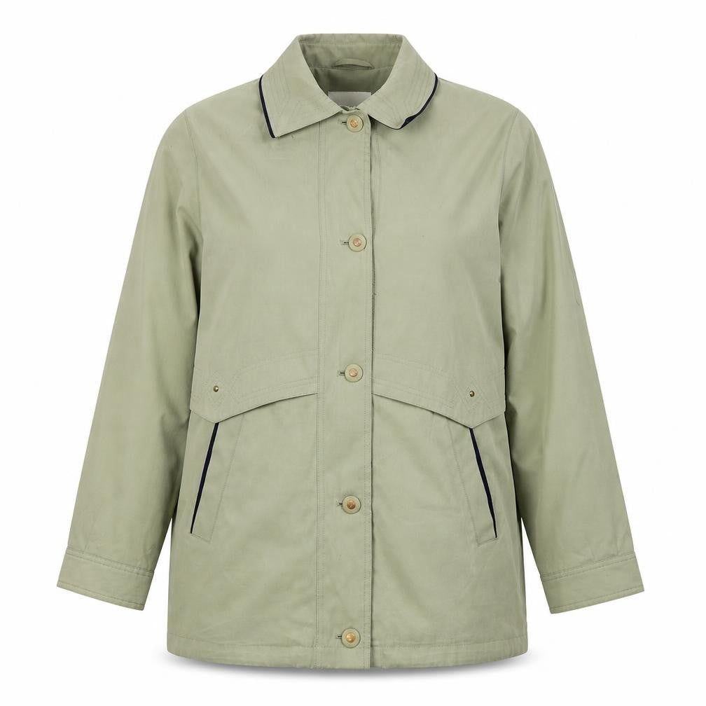 Holmewood Womens Green   Trench Coat Coat Size 14  Button