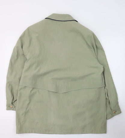 Holmewood Womens Green   Trench Coat Coat Size 14  Button