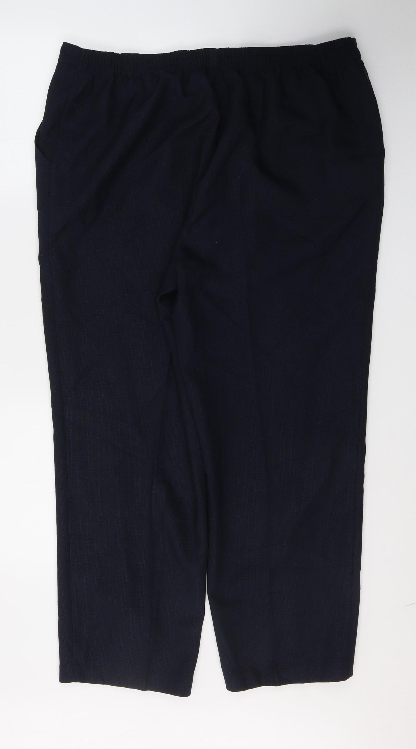 Marks and Spencer Womens Blue  Polyester Trousers  Size 18 L28 in Regular