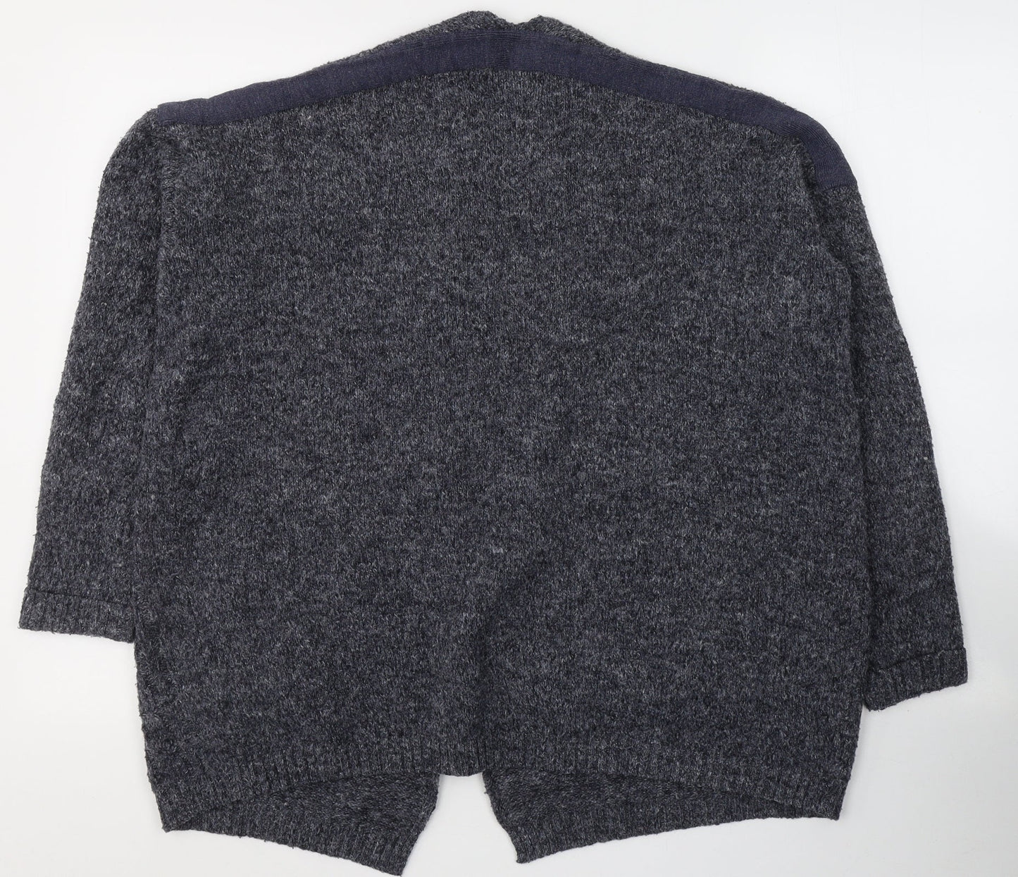 Papaya Womens Blue V-Neck  Acrylic Cardigan Jumper Size S