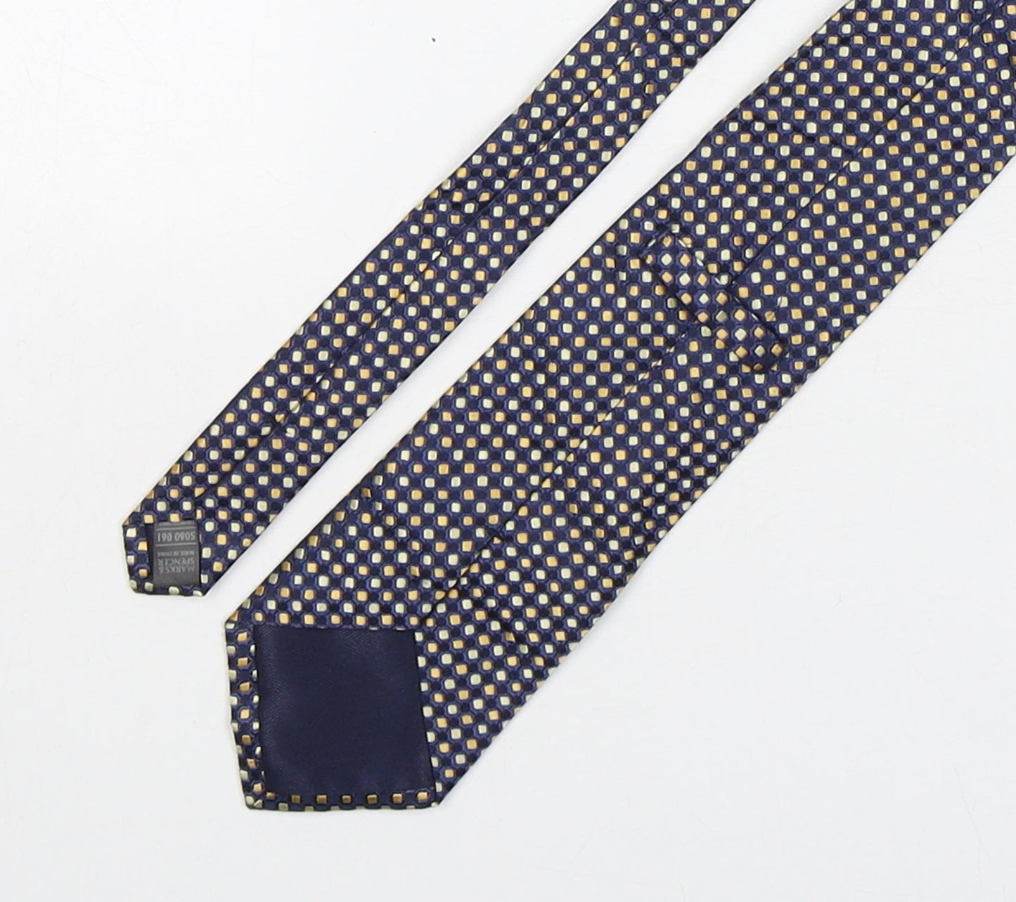 Marks and Spencer Mens Multicoloured Geometric Silk Pointed Tie One Size