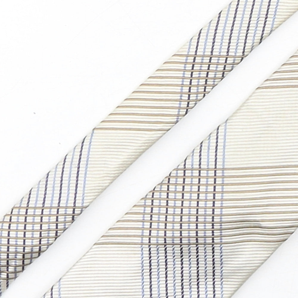 Marks and Spencer Mens Multicoloured Plaids & Checks Silk Pointed Tie One Size