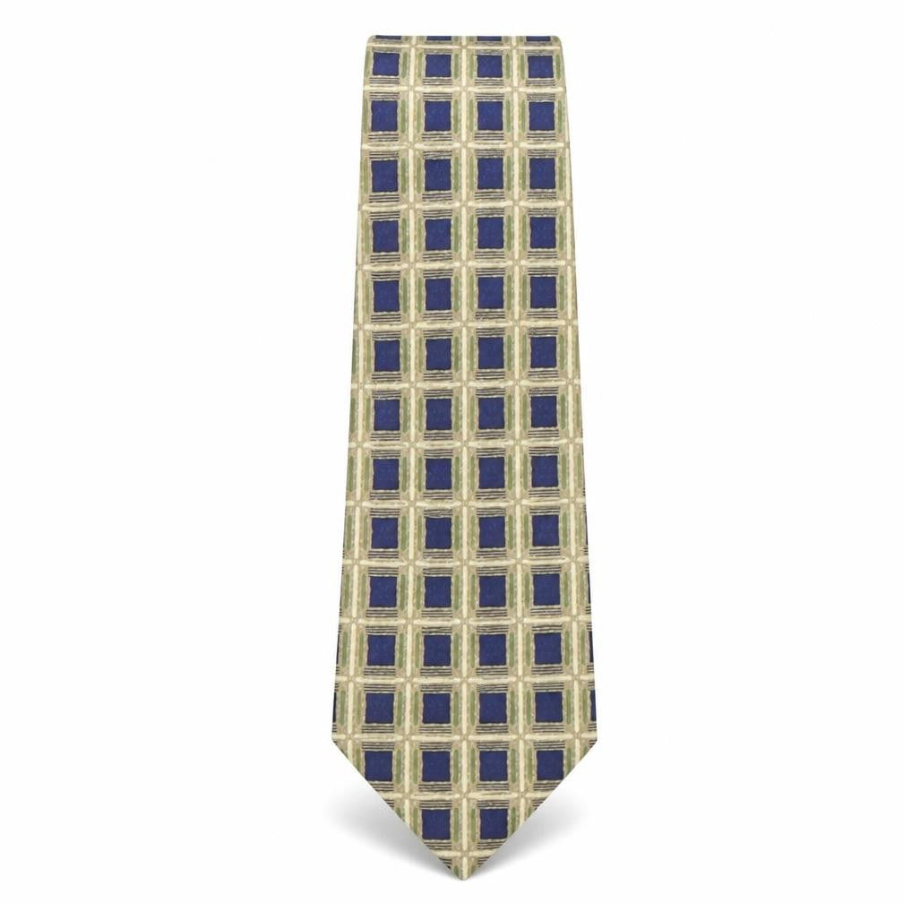 Michelsons Mens Multicoloured Plaids & Checks Silk Pointed Tie One Size