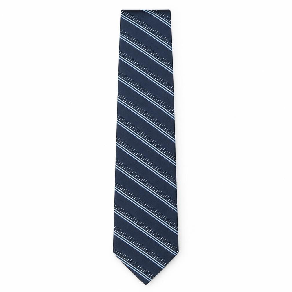 Preworn Mens Blue Striped Silk Pointed Tie One Size