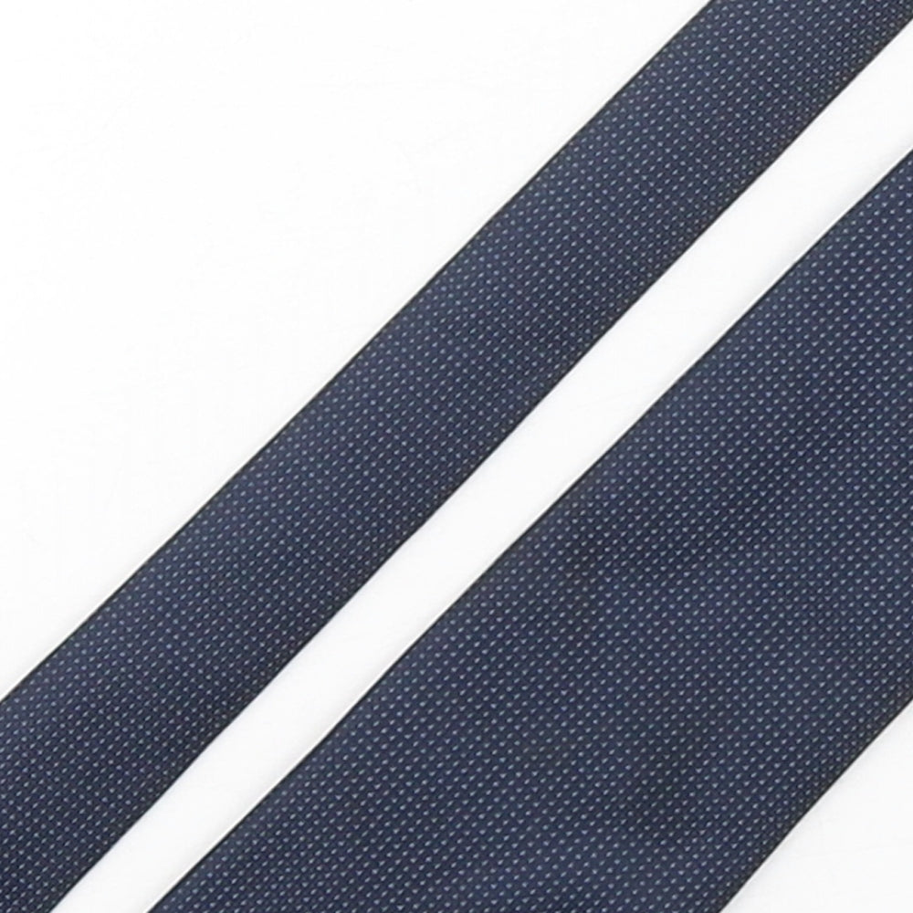 Marks and Spencer Mens Blue Polka Dot Polyester Pointed Tie One Size