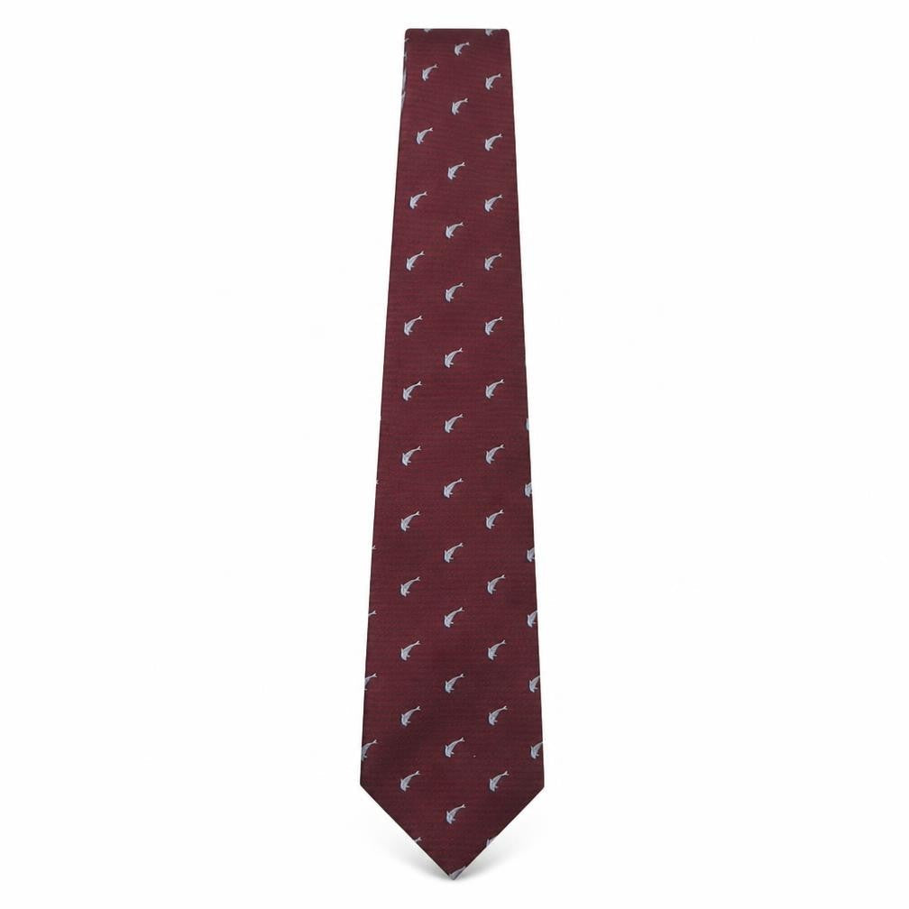 LR Seta  Mens Multicoloured Geometric Polyester Pointed Tie One Size - Dolphin