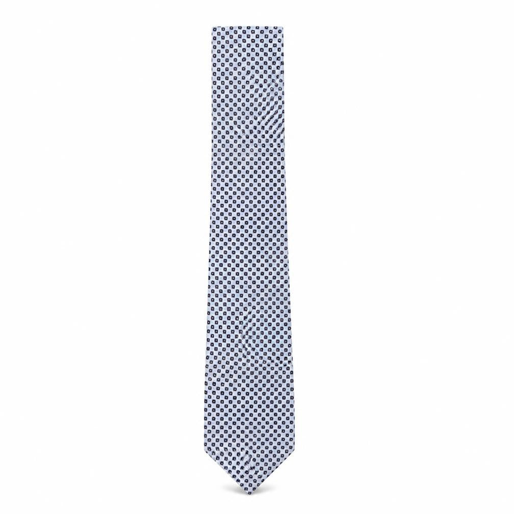 St Michael Mens Multicoloured Geometric Silk Pointed Tie One Size