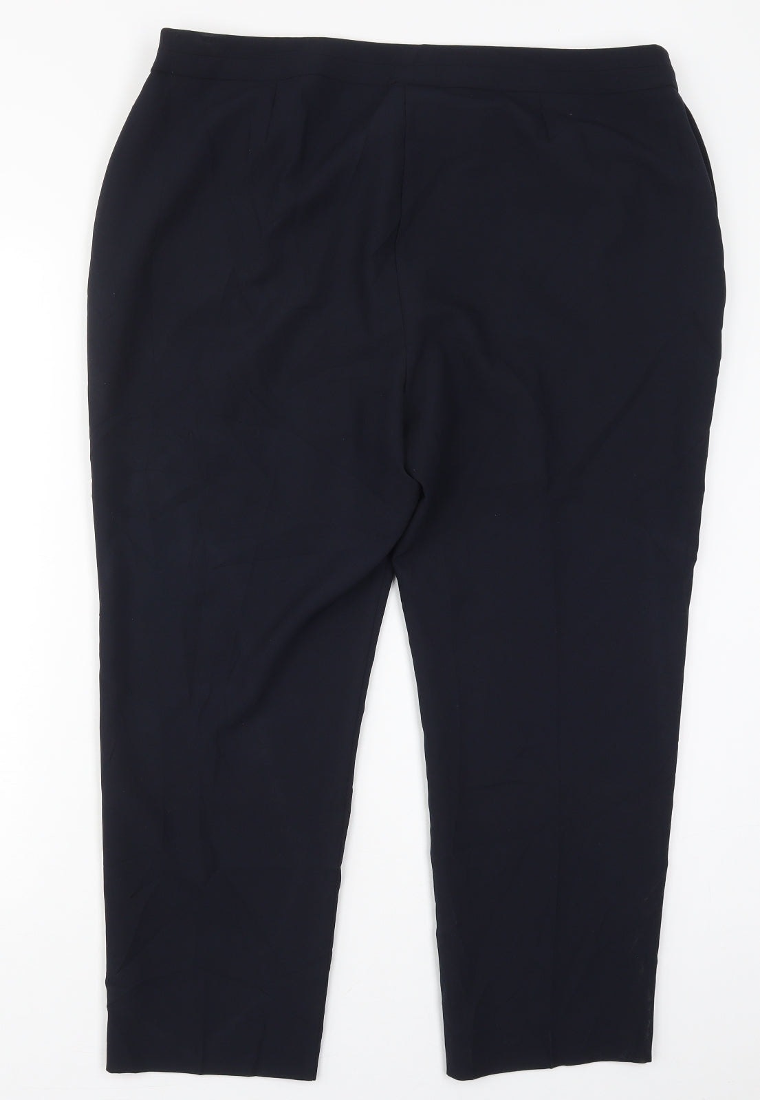 Preworn Womens Blue  Polyester Trousers  Size 18 L24.5 in Regular Hook & Eye