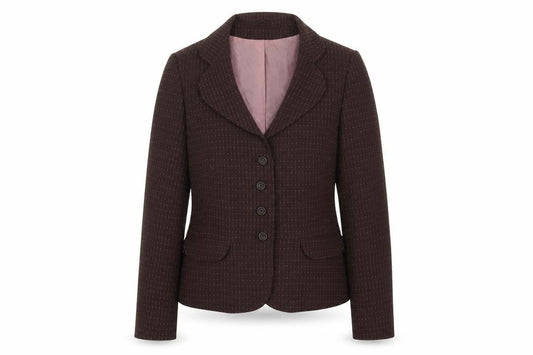 Dorothy Perkins Womens Brown Striped Polyester Jacket Suit Jacket Size 12