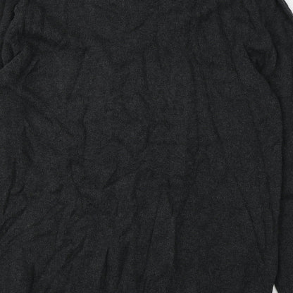 Maine New England Mens Grey Round Neck Cotton Pullover Jumper Size M