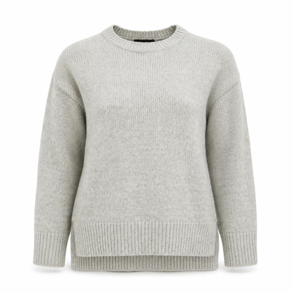 New Look Womens Grey Crew Neck  Acrylic Pullover Jumper Size S