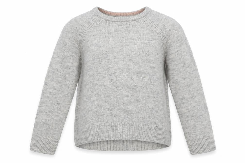 H&M Girls Grey Crew Neck  Acrylic Pullover Jumper Size 10-11 Years