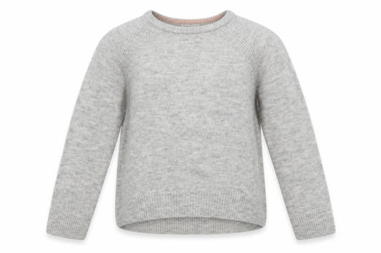 H&M Girls Grey Crew Neck  Acrylic Pullover Jumper Size 10-11 Years