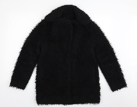 Topshop Womens Black   Jacket  Size 8  Snap