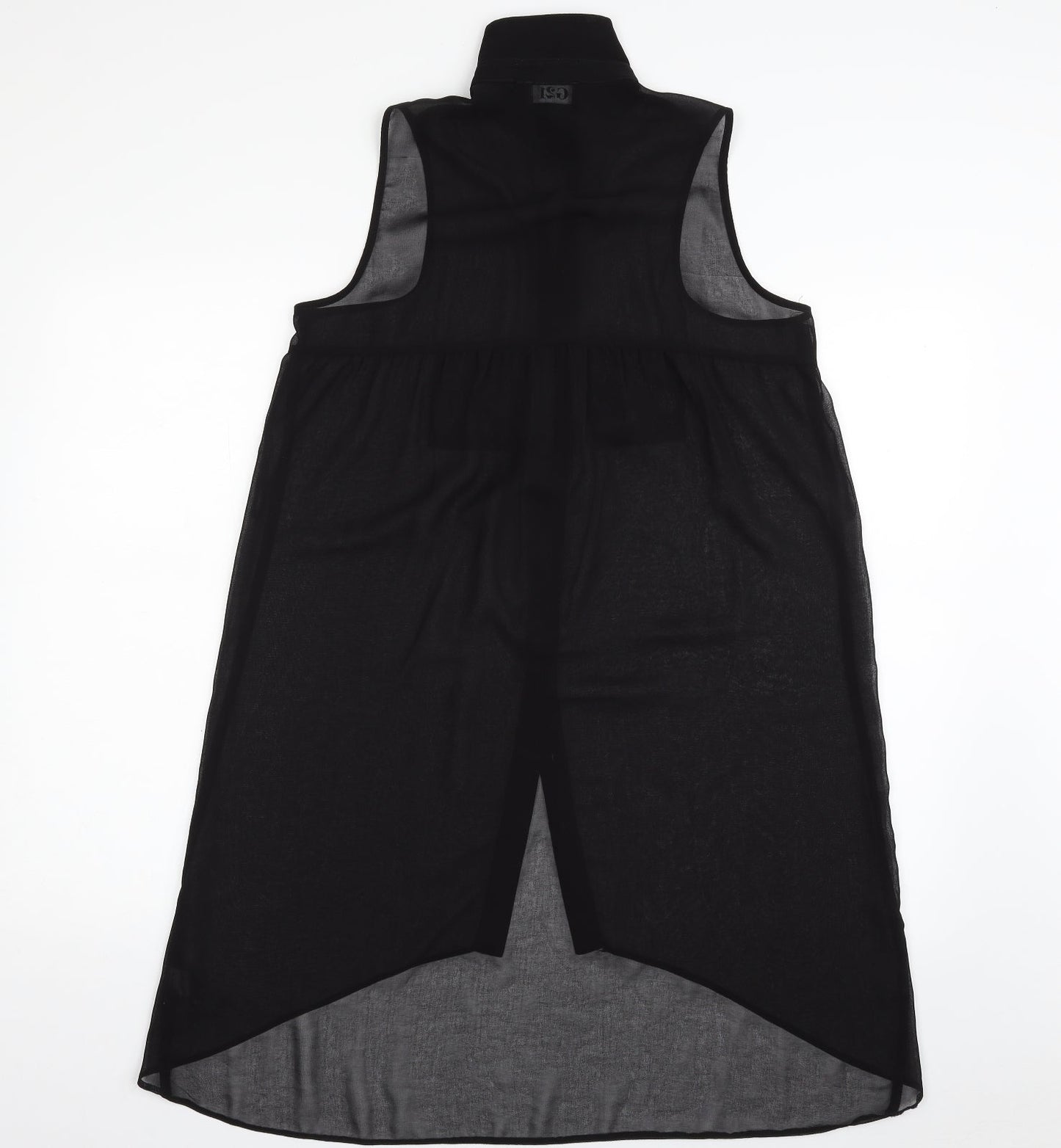 G21 Womens Black  Polyester Basic Button-Up One Size Collared