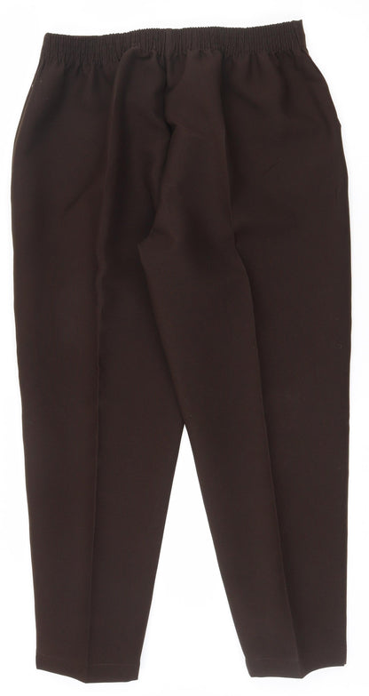 Preworn Womens Brown  Polyester Trousers  Size 20 L26.5 in Regular