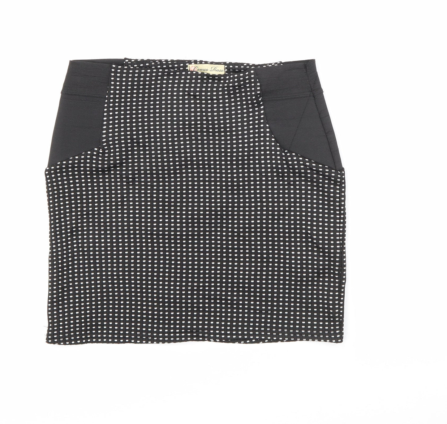 Cameo Rose Womens Black Geometric Polyester Mini Skirt Size 10