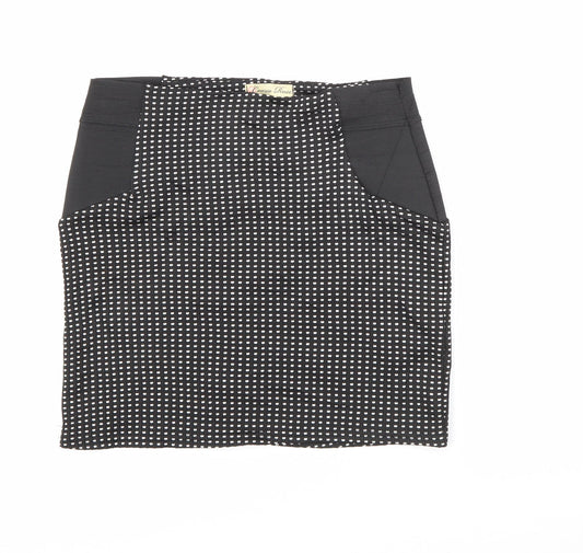 Cameo Rose Womens Black Geometric Polyester Mini Skirt Size 10