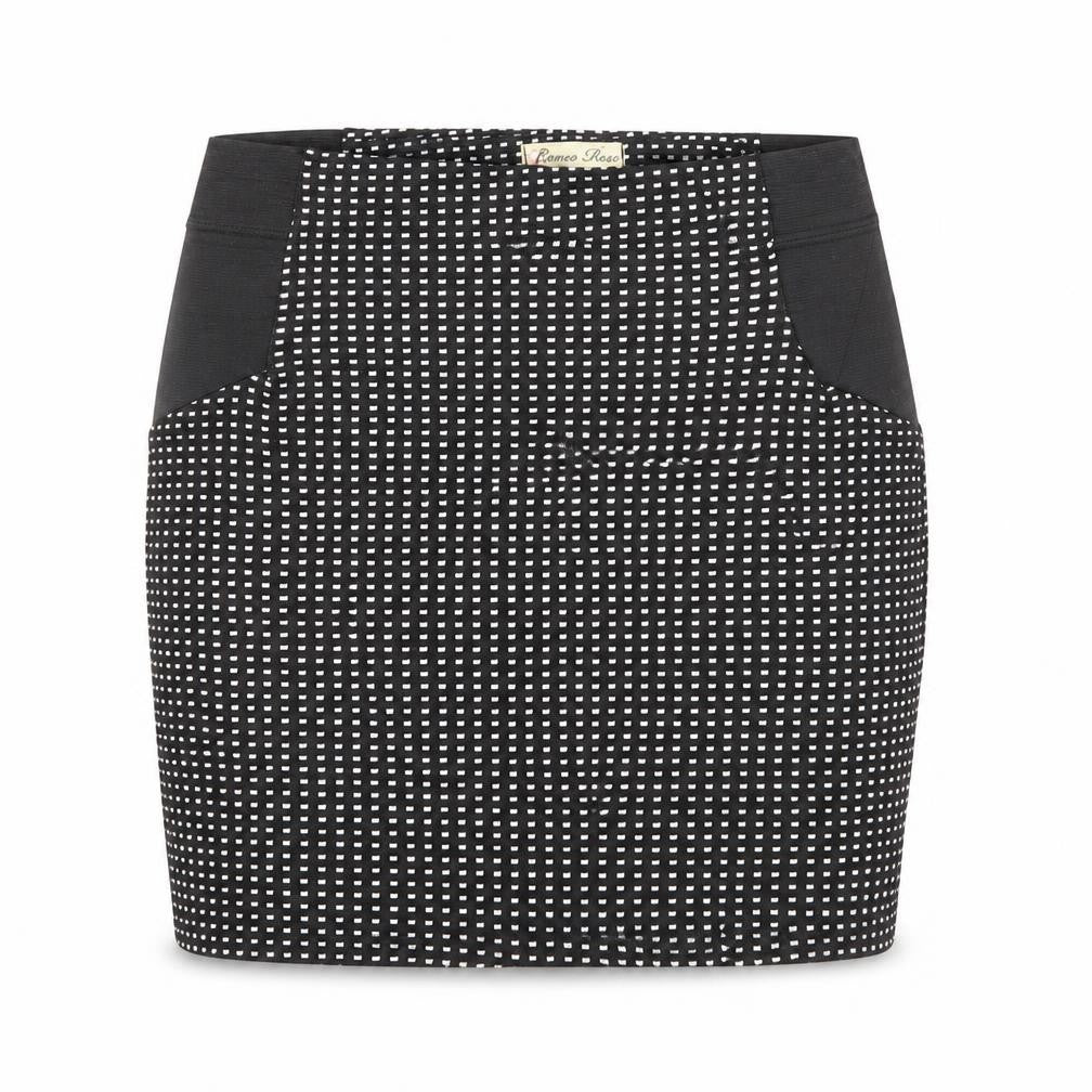 Cameo Rose Womens Black Geometric Polyester Mini Skirt Size 10