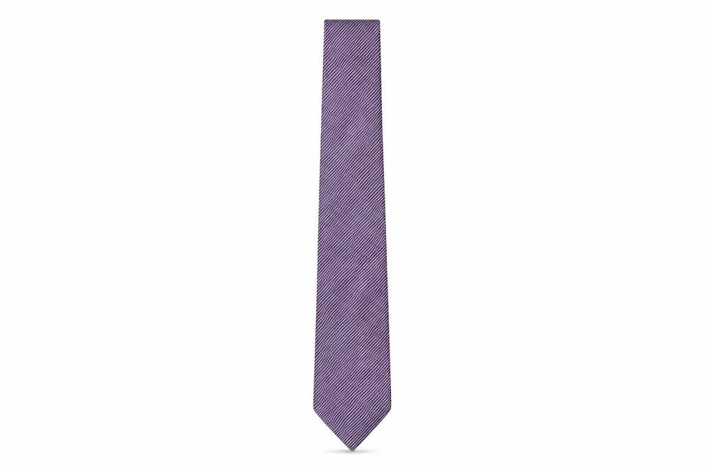 Preworn Mens Purple Striped Polyester Pointed Tie One Size