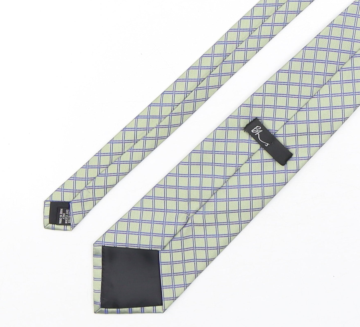 BHS Mens Multicoloured Plaids & Checks Polyester Pointed Tie One Size