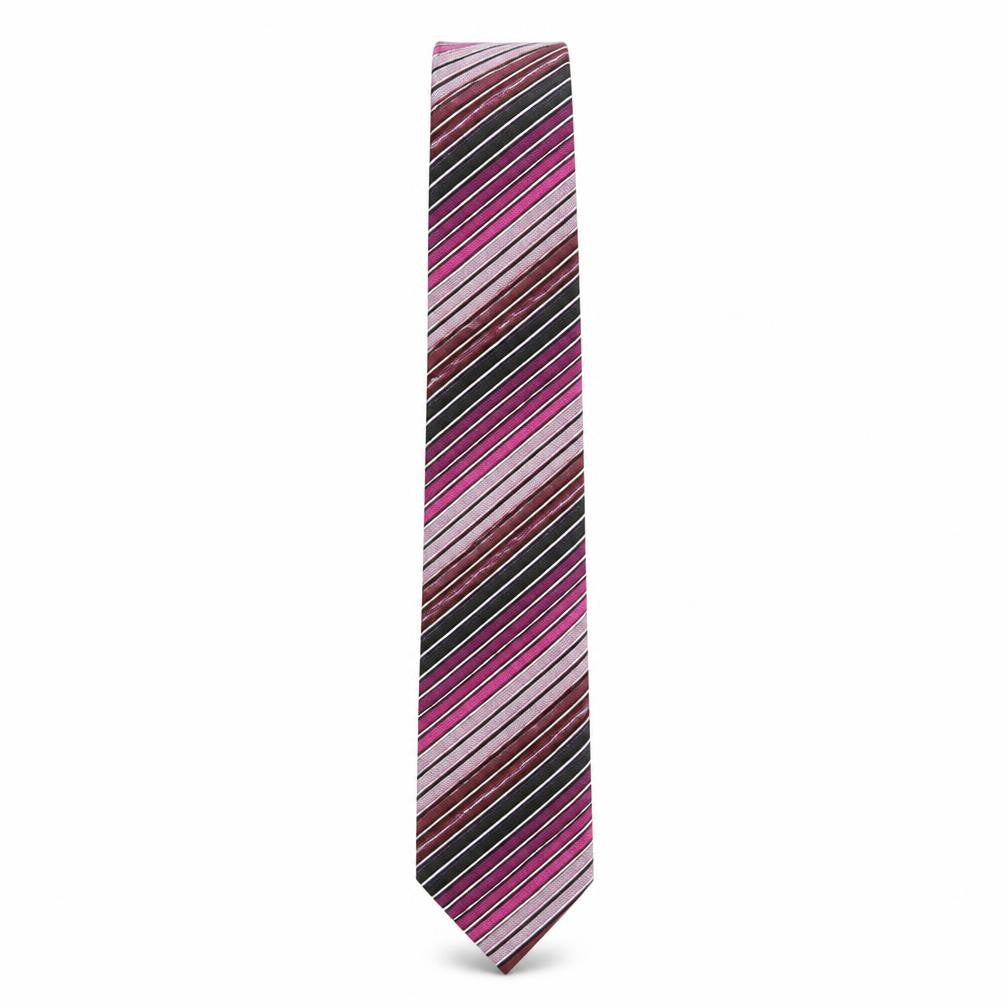 Samli Mens Multicoloured Striped Polyester Pointed Tie One Size
