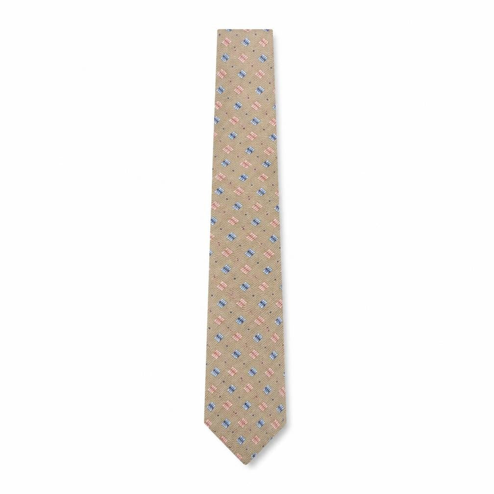 Profuomo Mens Multicoloured Geometric Silk Pointed Tie One Size