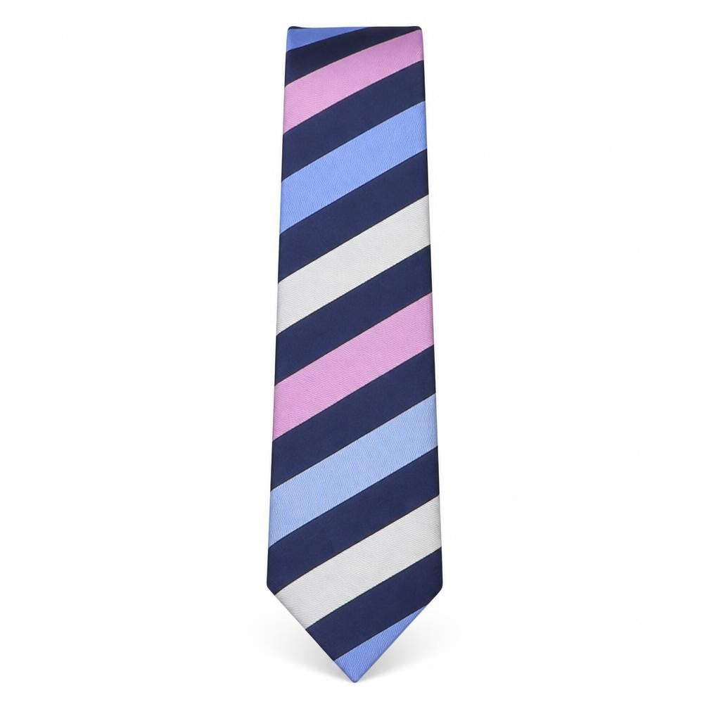 Osborne Mens Multicoloured Striped Silk Pointed Tie One Size