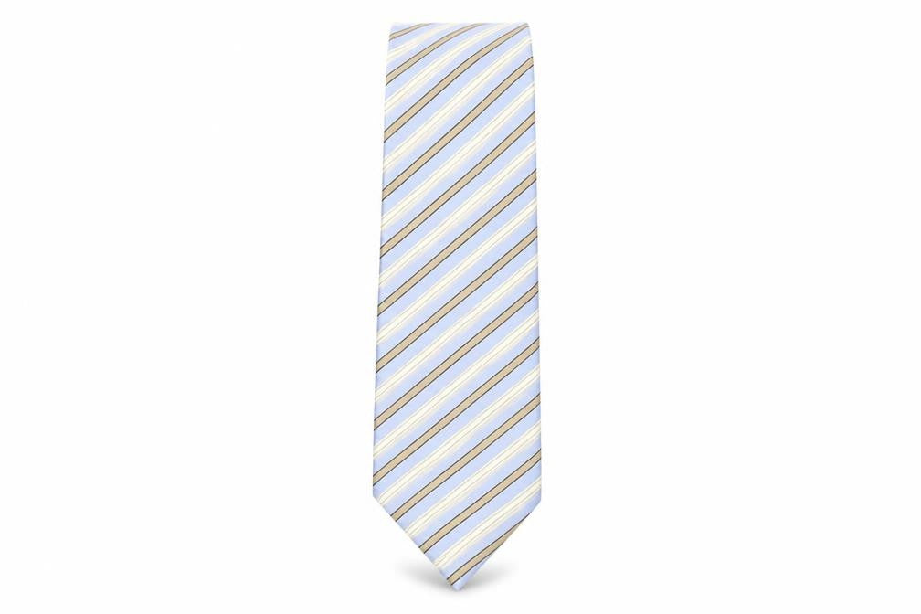 Profuomo Mens Multicoloured Striped Silk Pointed Tie One Size