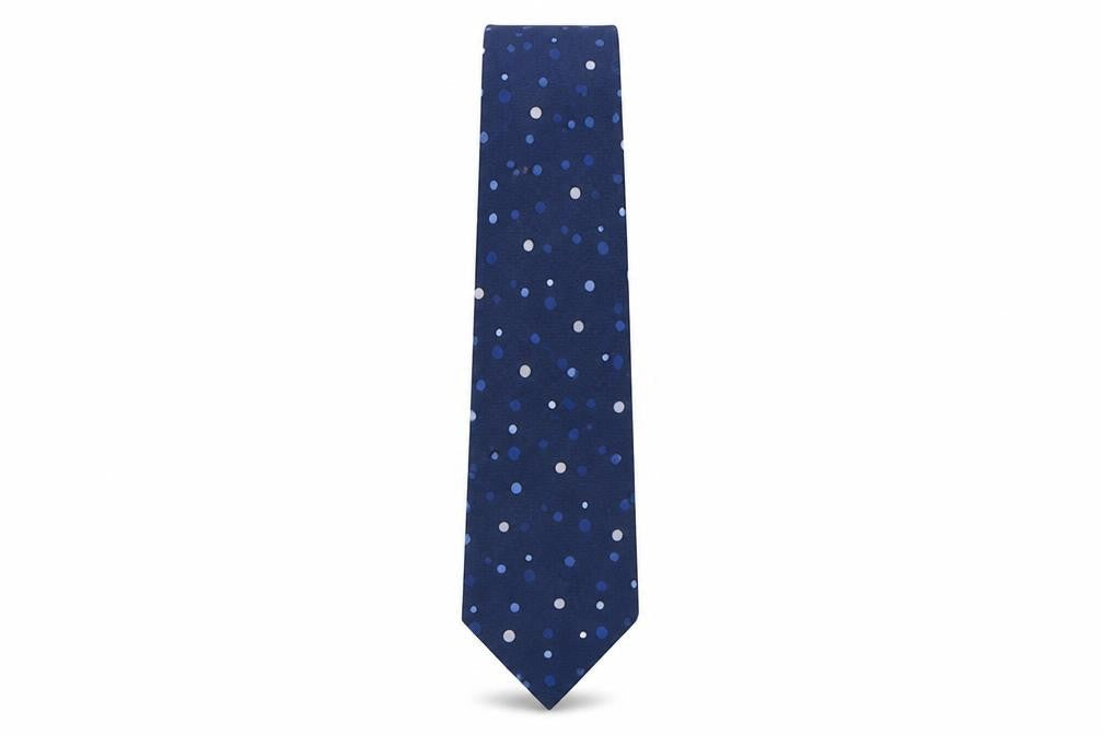 Debenhams Mens Blue Polka Dot Polyester Pointed Tie One Size